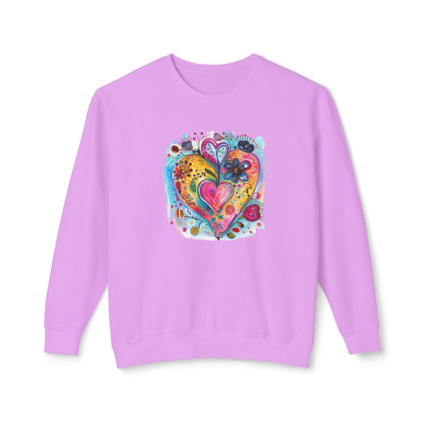 Colorful Heart Art Crewneck Sweatshirt