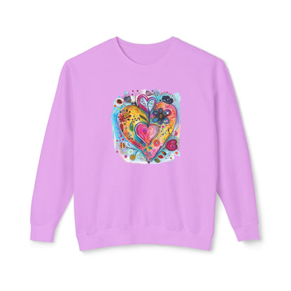 Colorful Heart Art Crewneck Sweatshirt