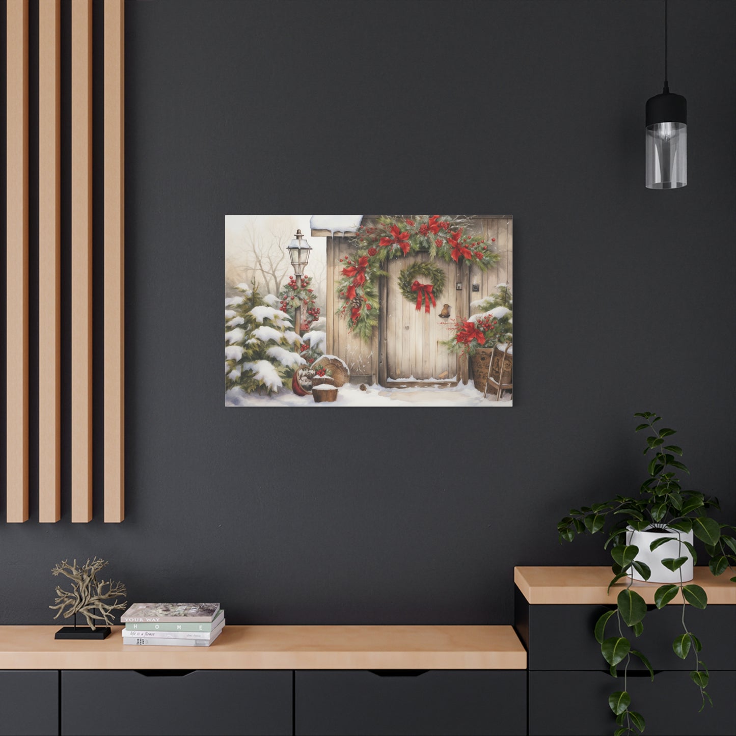 Christmas Door Matte Canvas