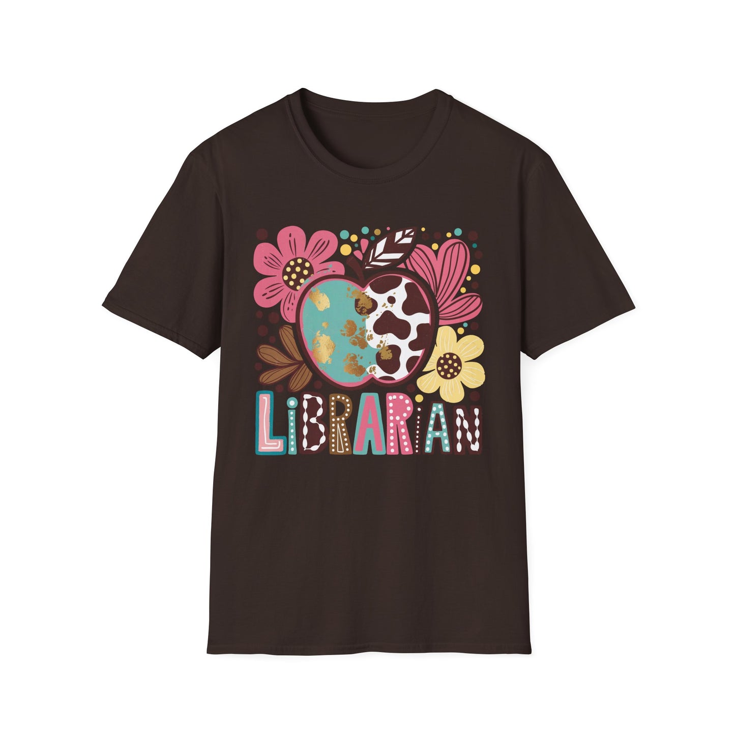 Librarian Floral Heart T‑Shirt
