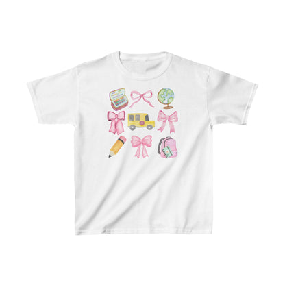 Back to School Watercolor Coquette Kids T-shirt