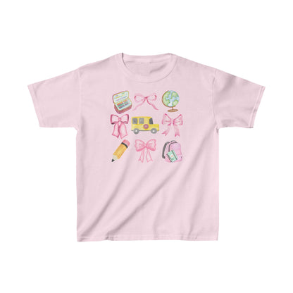 Back to School Watercolor Coquette Kids T-shirt