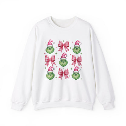 Coquette Grinch Christmas Sweatshirt