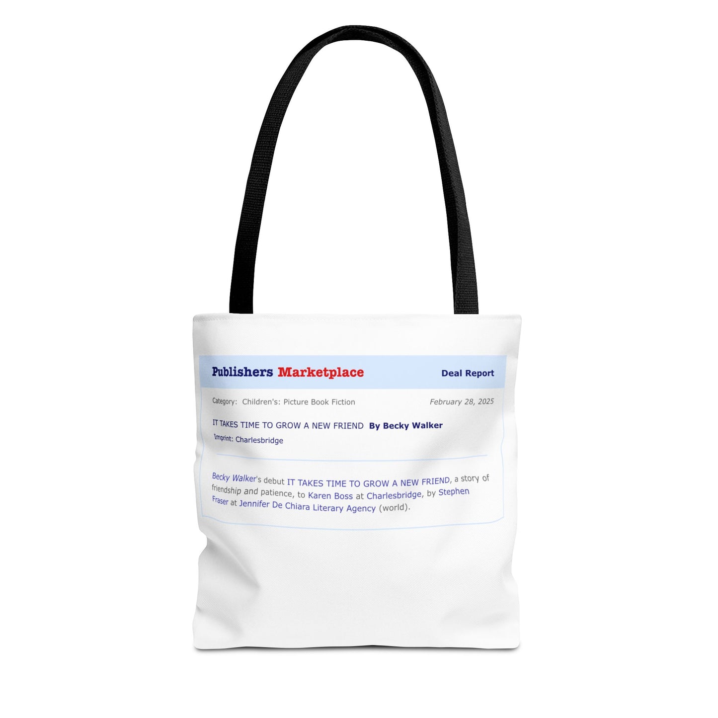 Tote Bag — Publishers Marketplace Announcement Tote