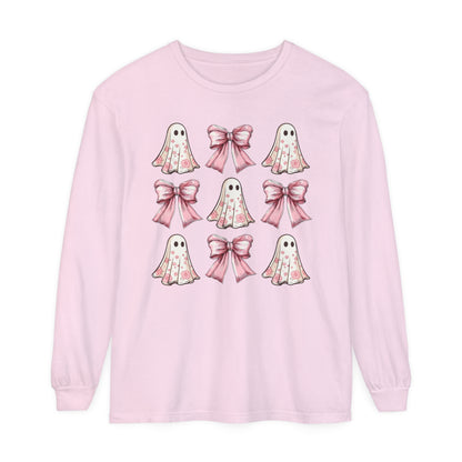 Coquette Pretty Ghost Halloween Long Sleeve T-Shirt