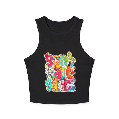 Summer Beach Rib Racer Tank Top