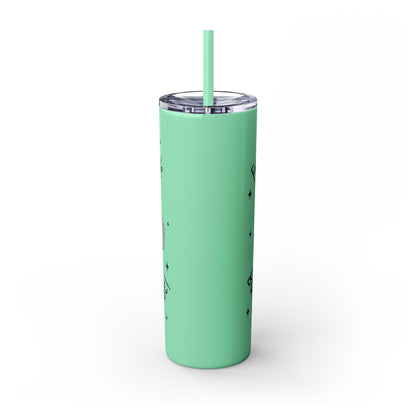 Funny Frosty on the Inside, Boujee on the Outside Skinny Tumbler with Straw, 20oz