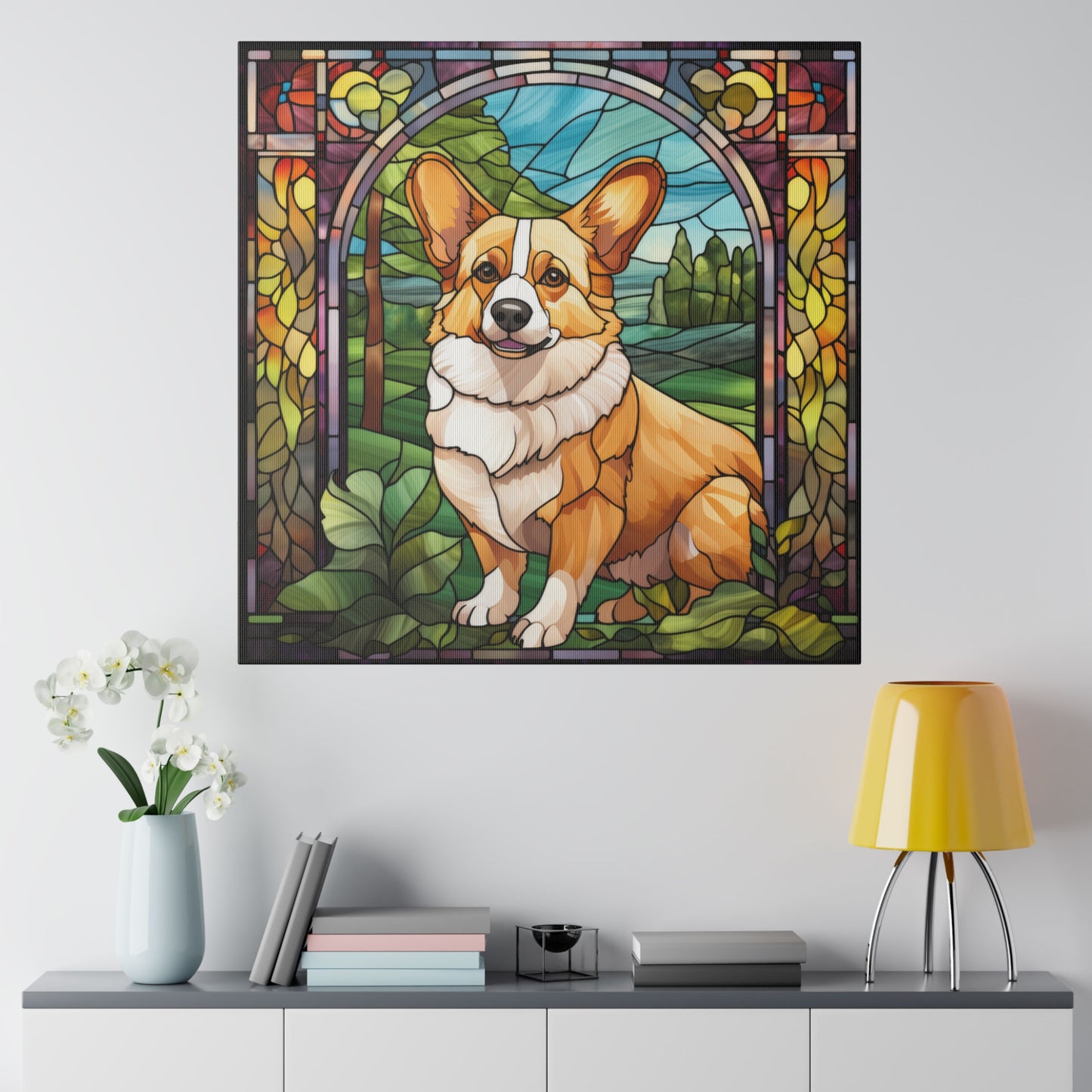 Corgi Wall Art Matte Canvas