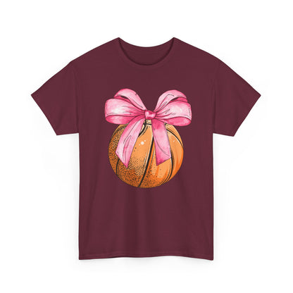 Girls Basketball Coquette Unisex Heavy Cotton Tee