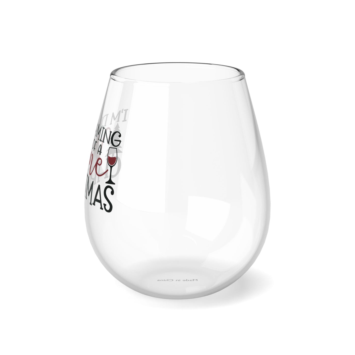 I'm Dreaming of a Wine Christmas Stemless Wine Glass, 11.75oz