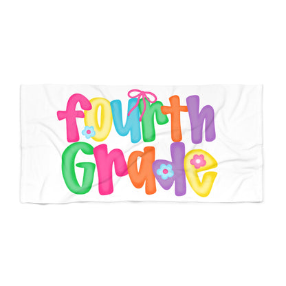 Colorful Fourth Grade Beach Towel