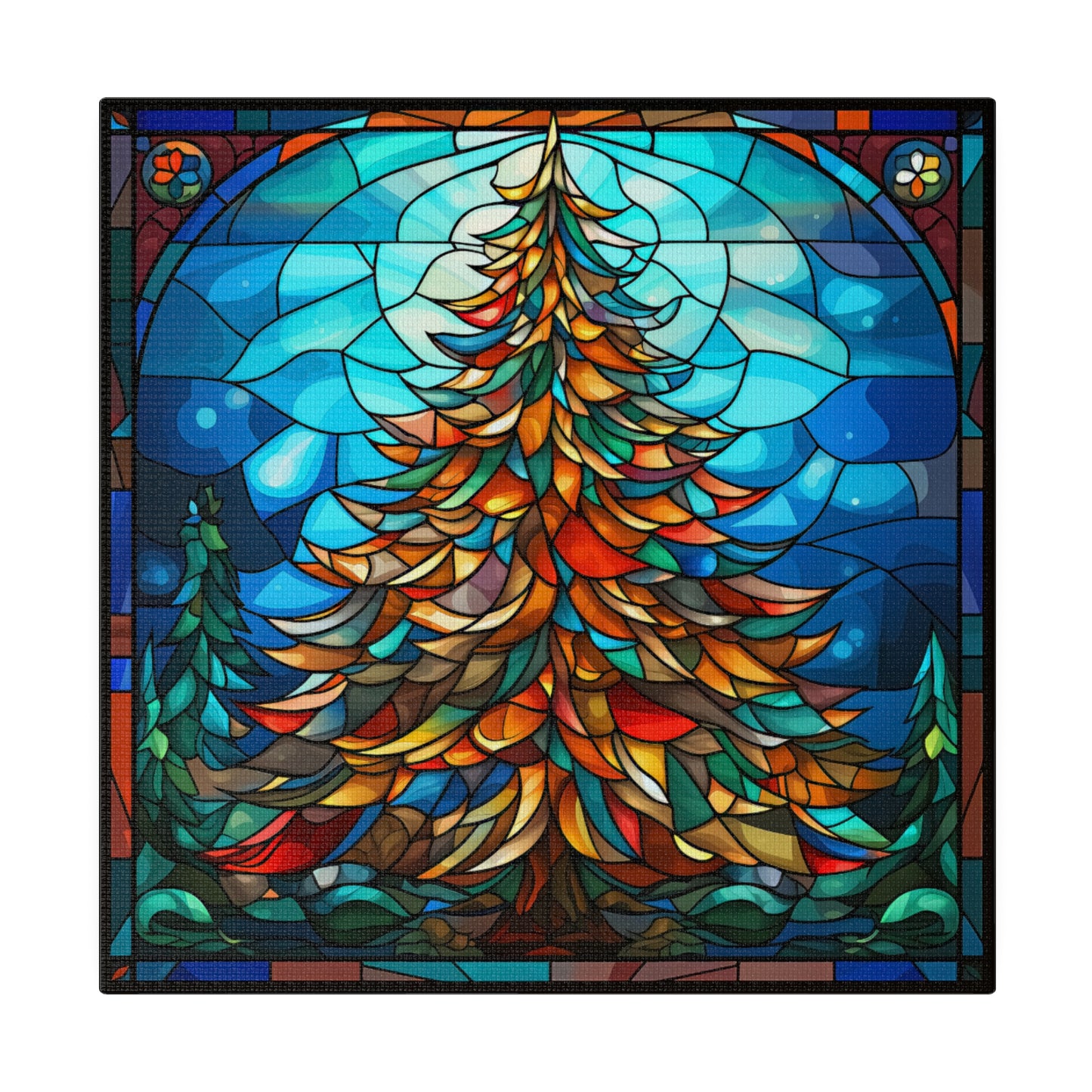 Stained Glass Christmas Canvas