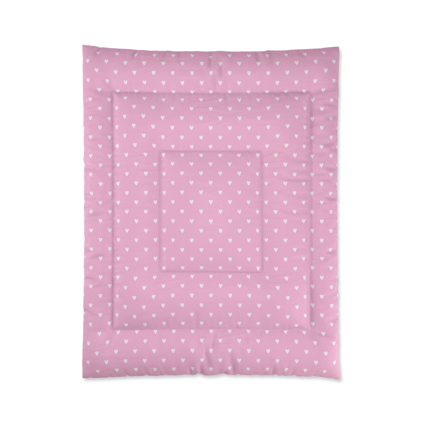 Girl's Pink Heart Comforter