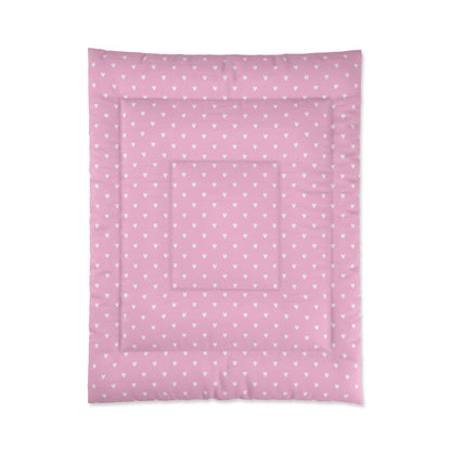 Girl's Pink Heart Comforter