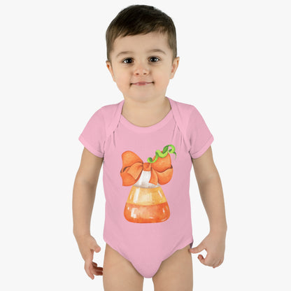 Candy Corn Coquette Halloween Onsie