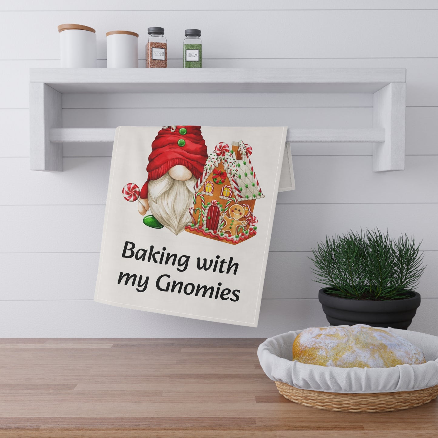 Baking With My Gnomies Kitchen Towel