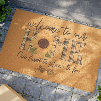 Welcome to Our Home Our Favorite Place to Be Doormat