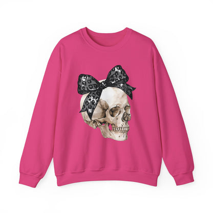 Halloween Skull with Bow Sweatshirt