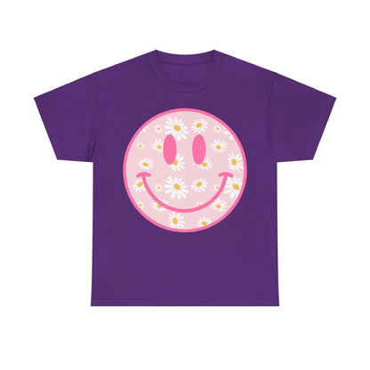 Groovy Retro Daisy Smiley Face T-Shirt