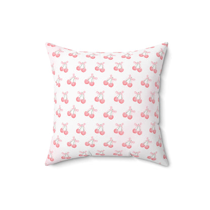 Coquette Cherry Square Pillow