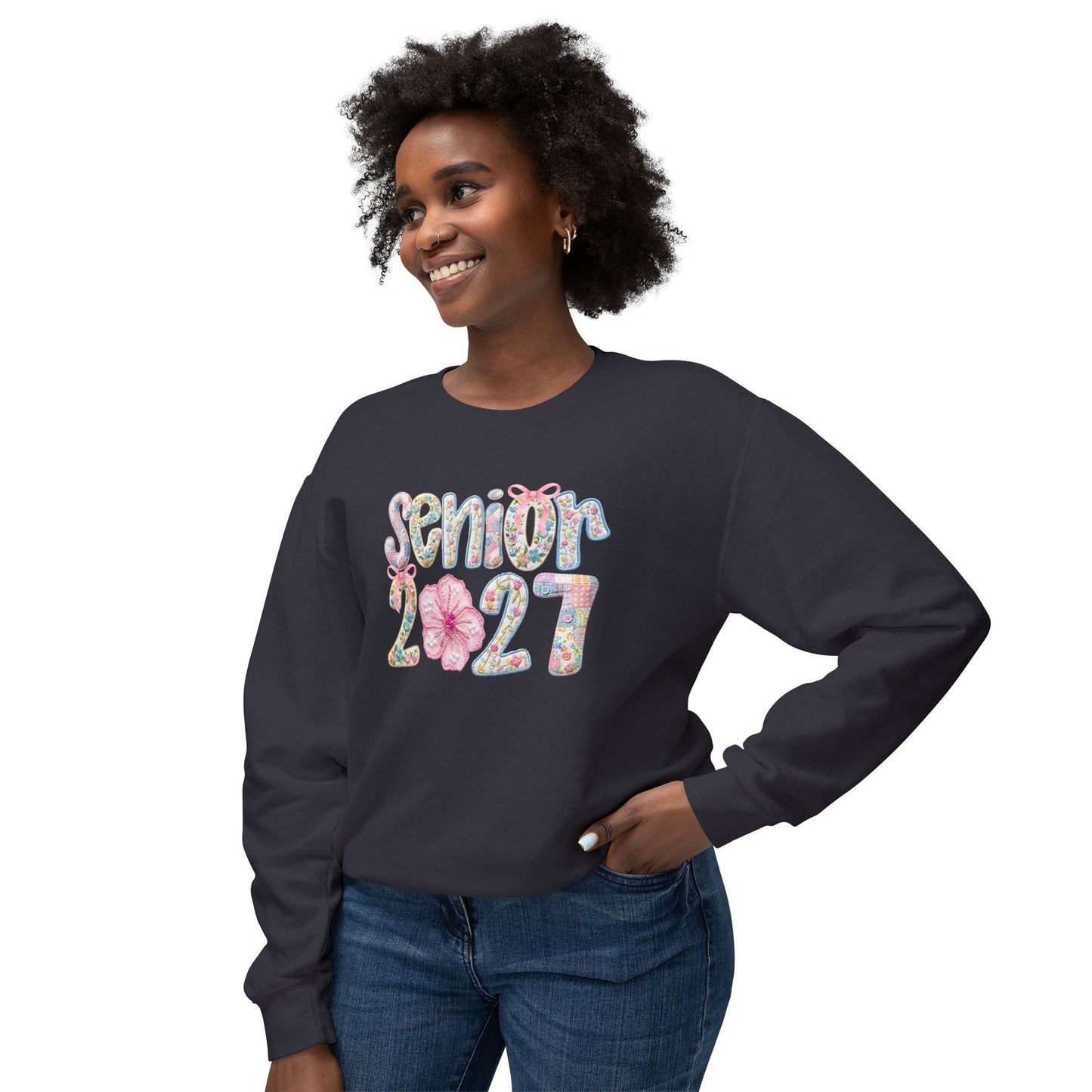 Senior 2027 Floral Crewneck Sweatshirt