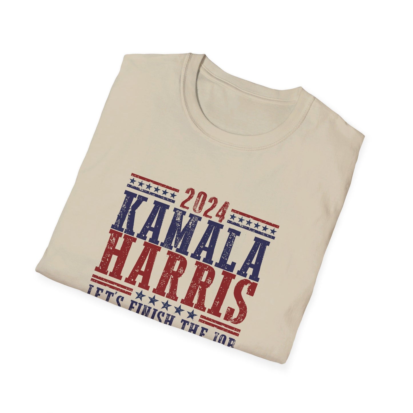 Kamala Harris Let's Finish the Job Distressed T-Shirt