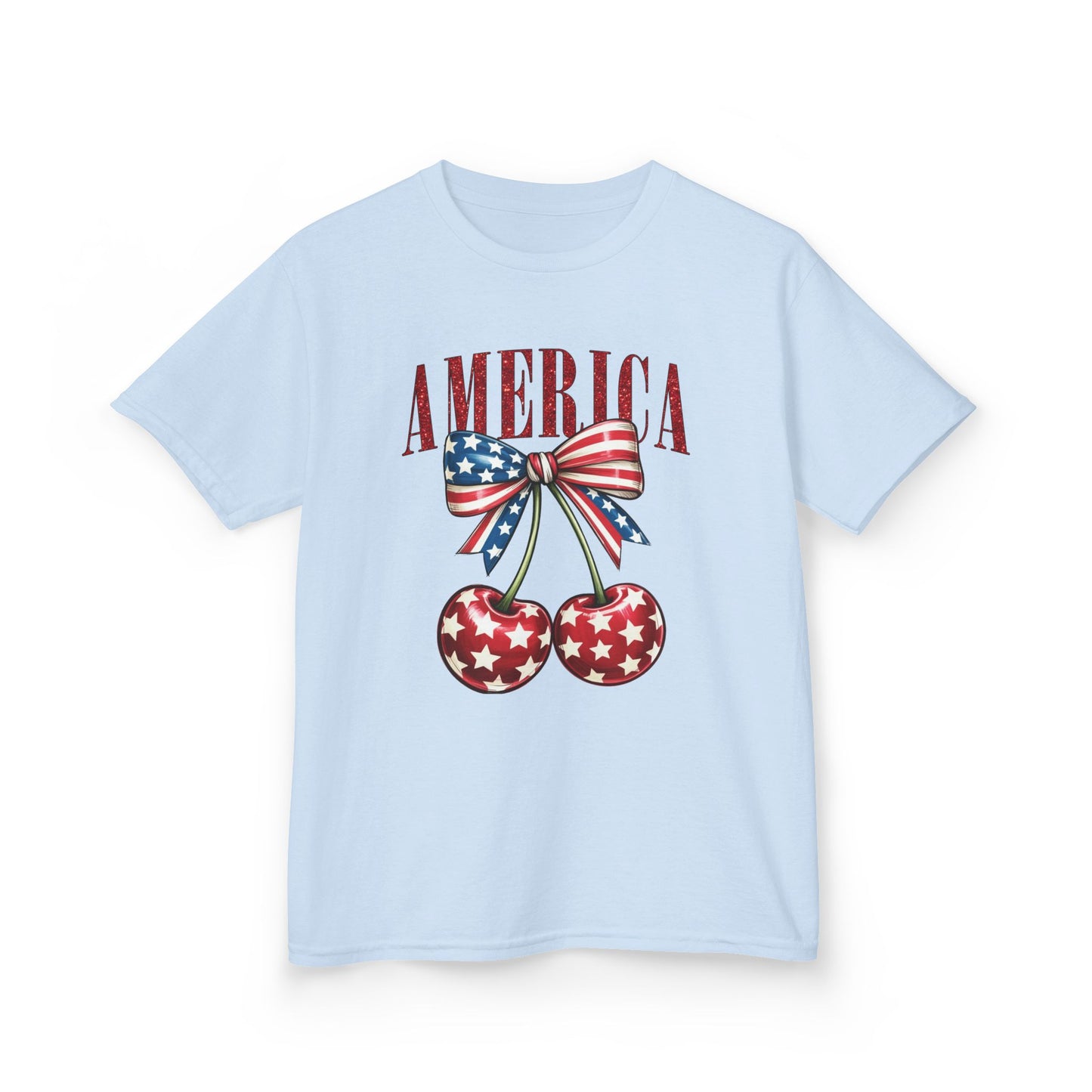 Cherry Patriotic 4th of July Kids Tee