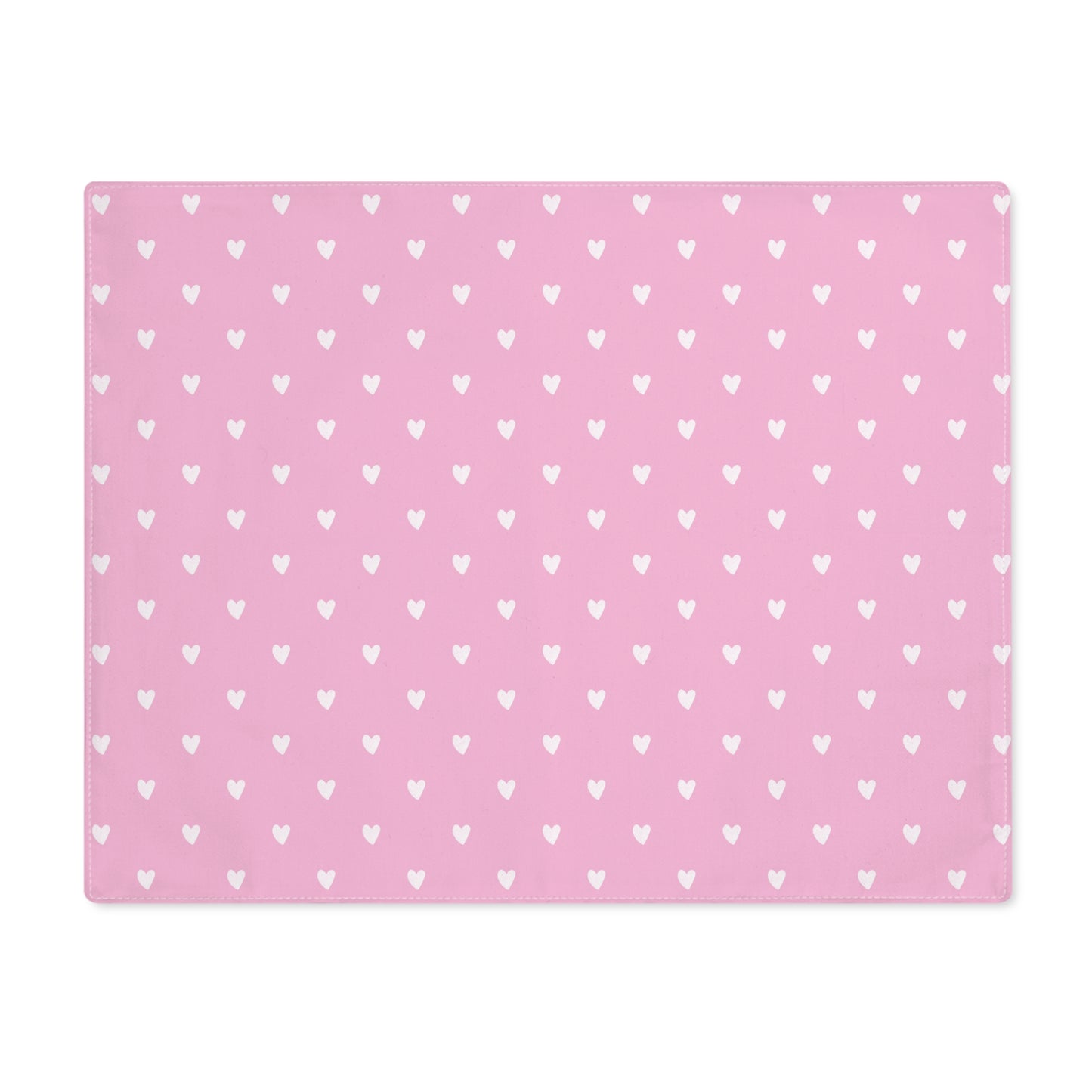 Pink and White Hearts Placemat, 1pc