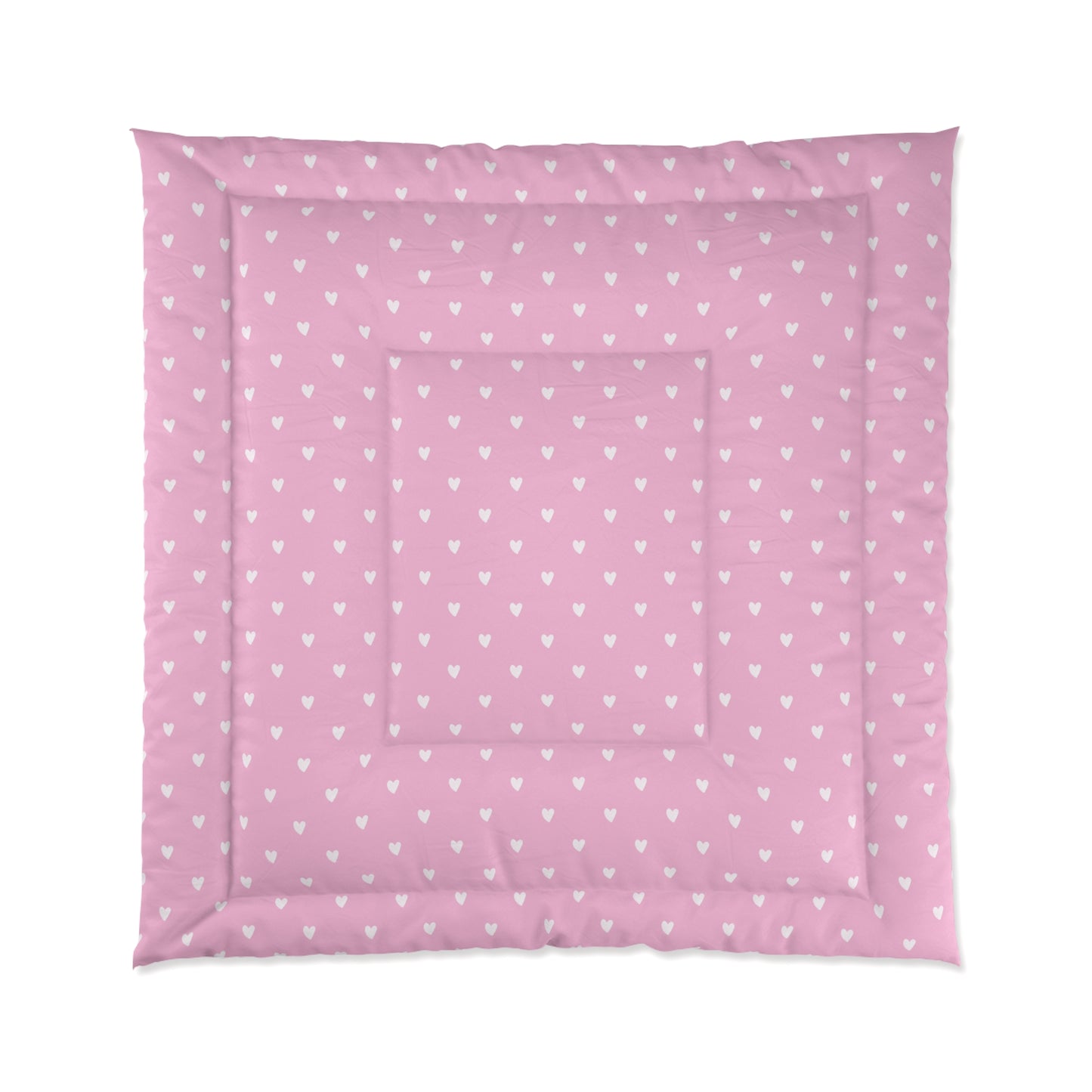 Girl's Pink Heart Comforter