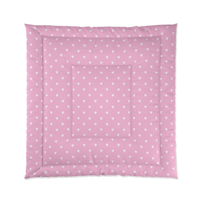 Girl's Pink Heart Comforter