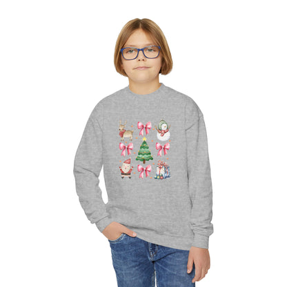 Coquette Christmas Youth Crewneck Sweatshirt