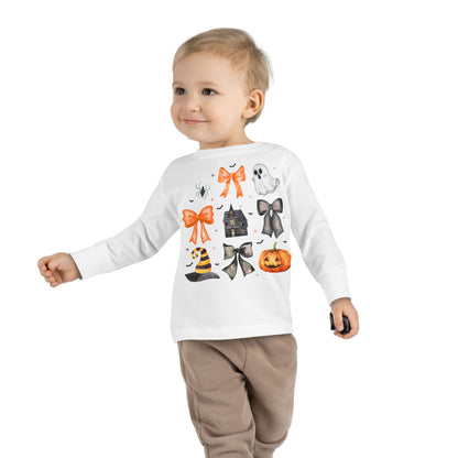 Halloween Coquette Toddler Long Sleeve Tee