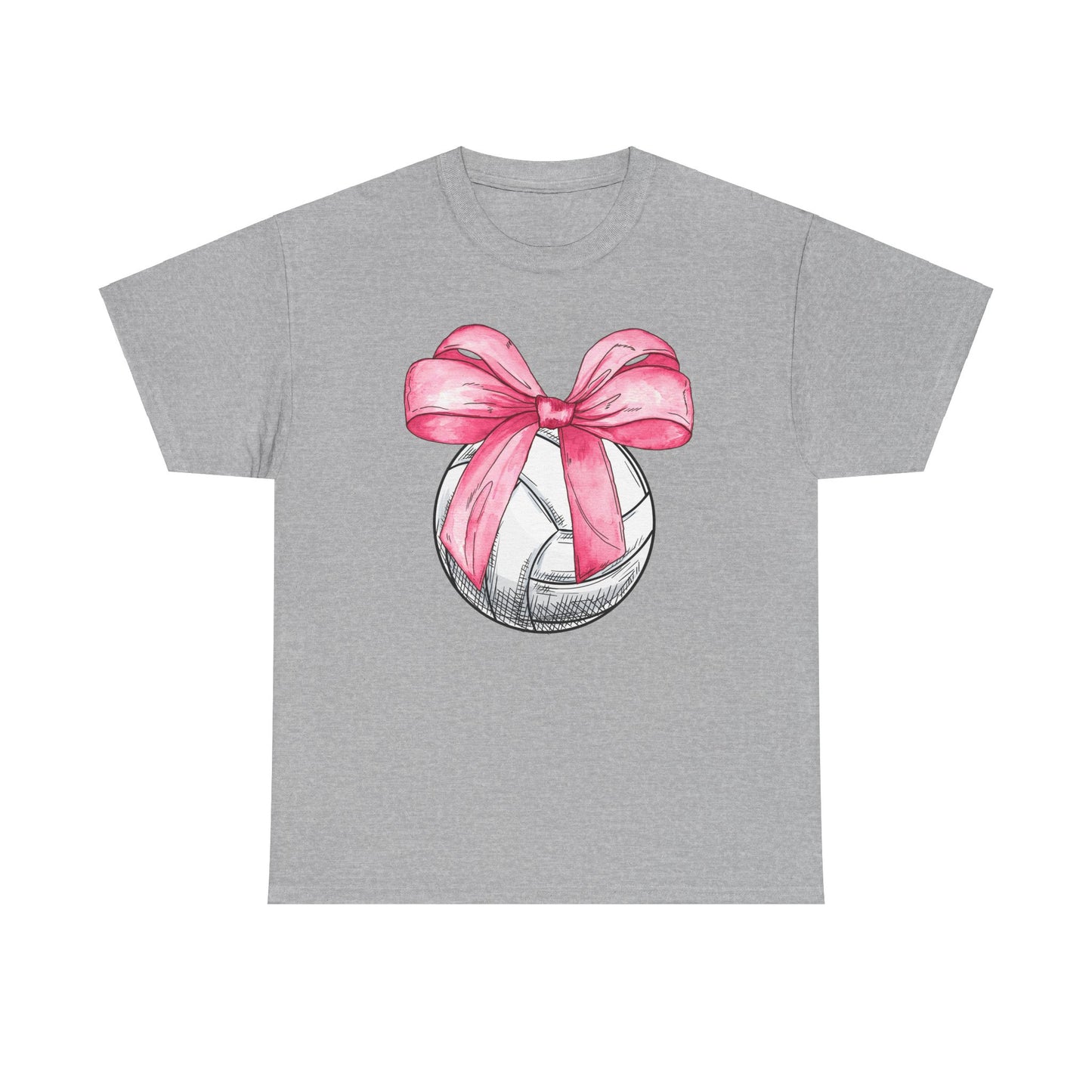 Girls Volleyball Coquette Unisex Heavy Cotton Tee