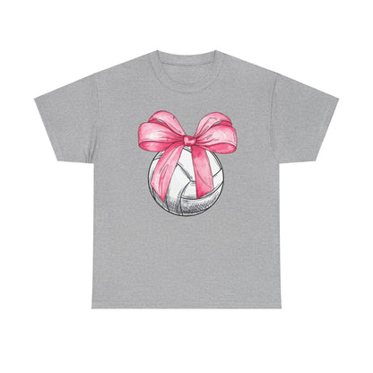 Girls Volleyball Coquette Unisex Heavy Cotton Tee