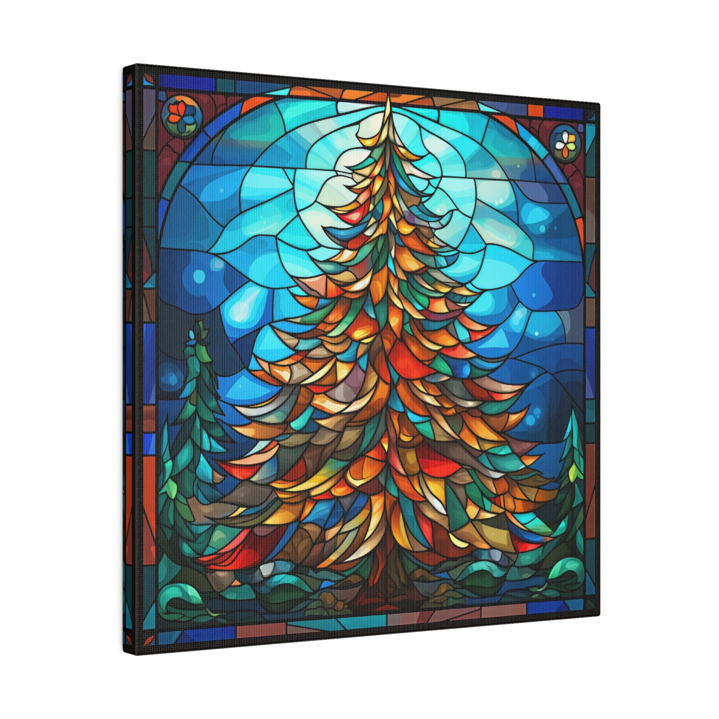 Stained Glass Christmas Canvas