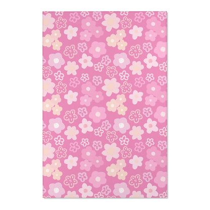 Coquette Pink Flower Power Area Rugs