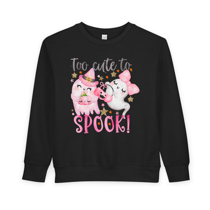 Too Cute to Spook Halloween Toddler Sweatshirt