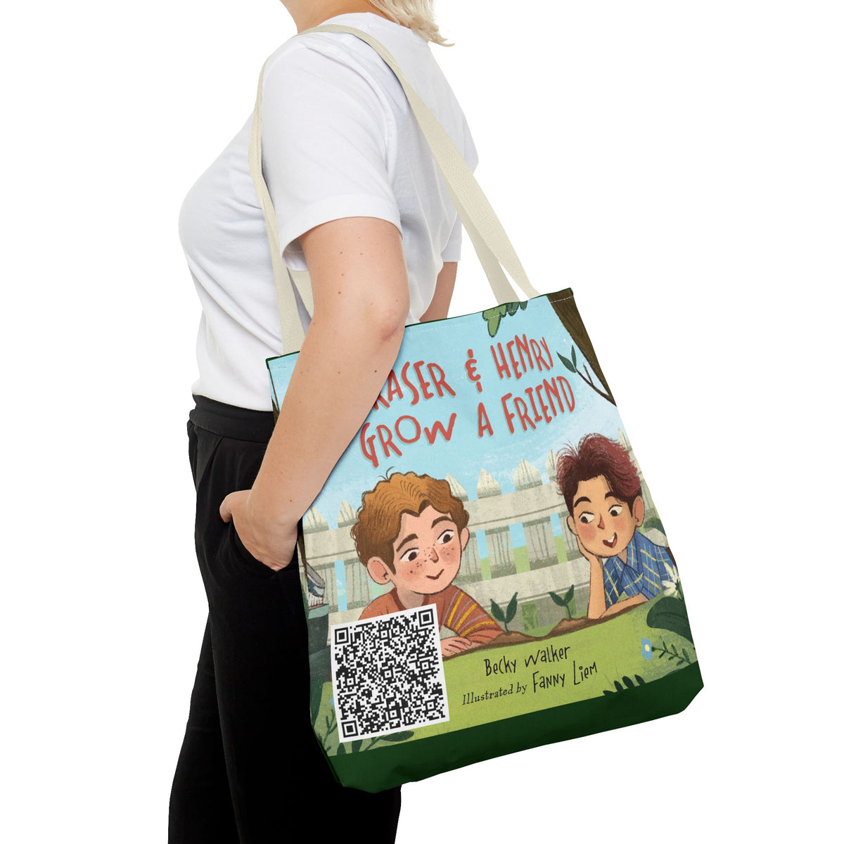 Fraser & Henry Grow a Friend Book Illustration Tote Bag
