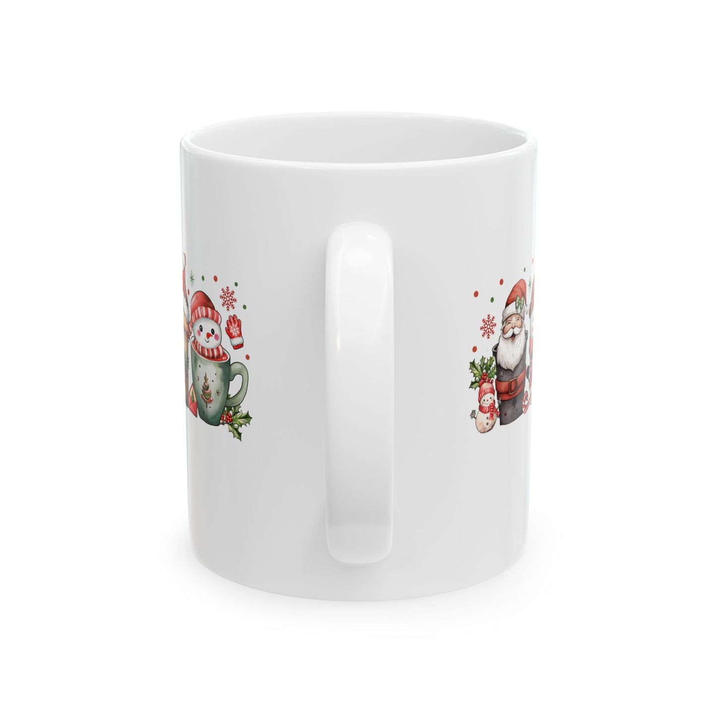 Christmas Santa & Snowman Ceramic Mug