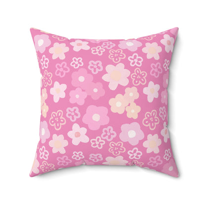 Coquette Pink Floral Pillow