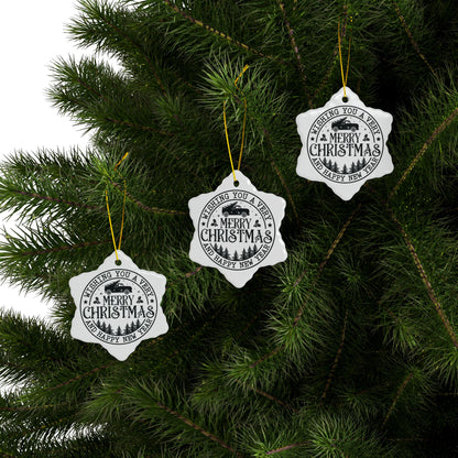 Merry Christmas Ceramic Ornaments