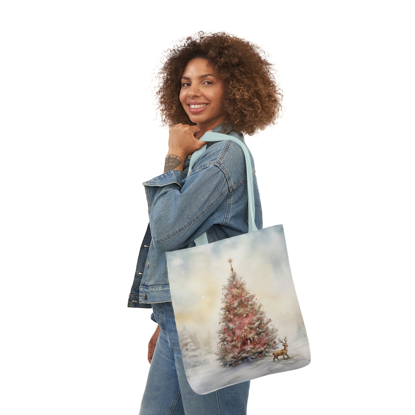 Christmas Tree Canvas Tote