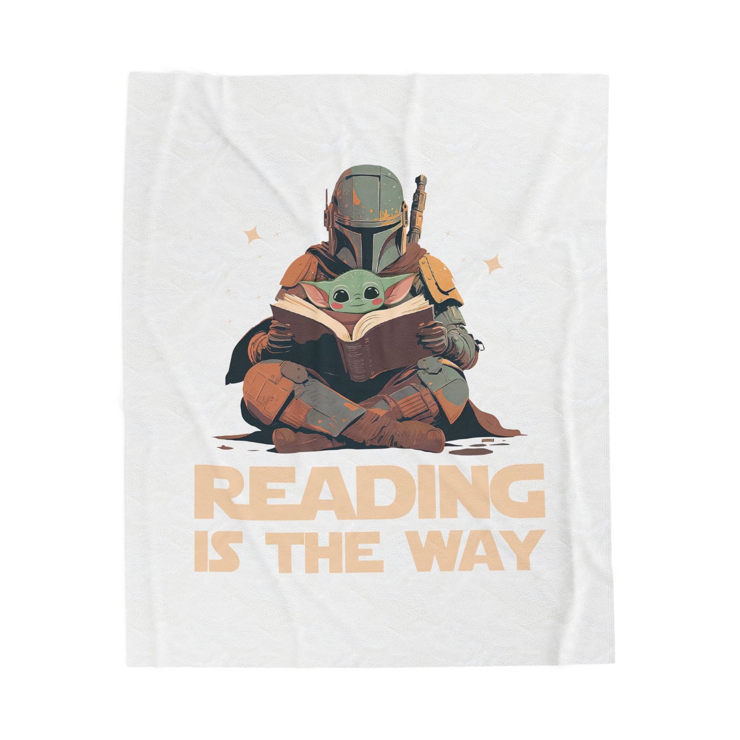 “Reading Is The Way” Mandalorian & Baby Yoda Plush Blanket