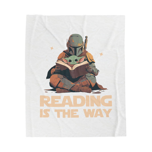 “Reading Is The Way” Mandalorian & Baby Yoda Plush Blanket