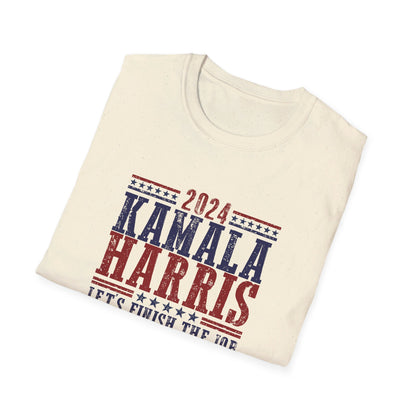 Kamala Harris Let's Finish the Job Distressed T-Shirt