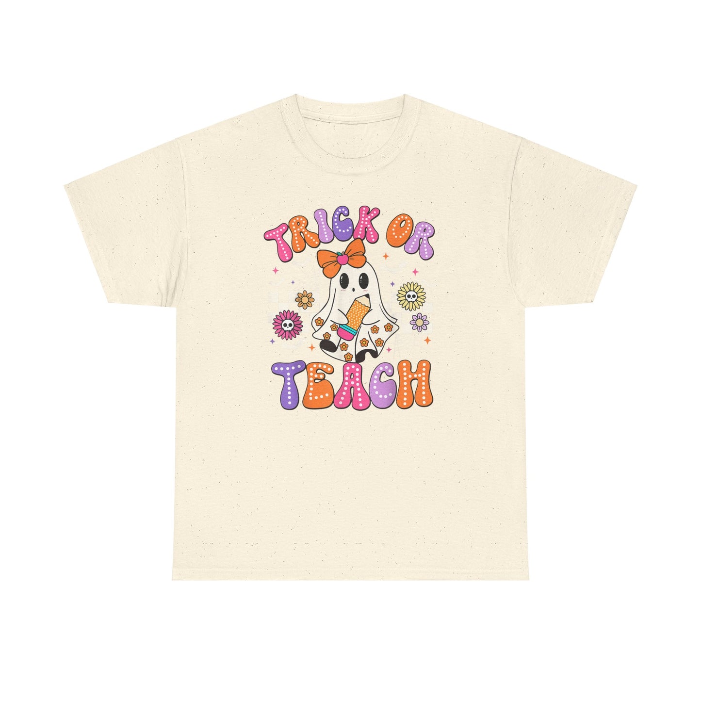 Trick or Teach Halloween Unisex Heavy Cotton Tee