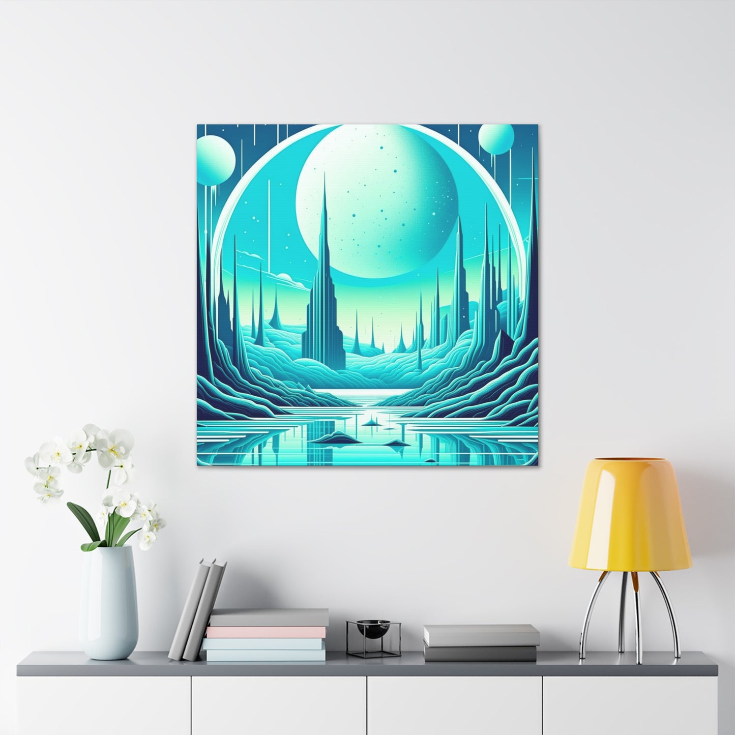 Space City Canvas Wall Art