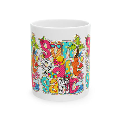 Vibrant Summer Vibes Ceramic Mug