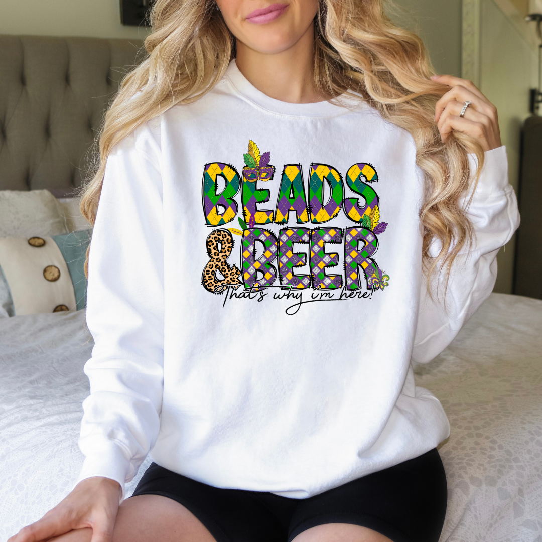 Mardi Gras Beads Sweatshirt