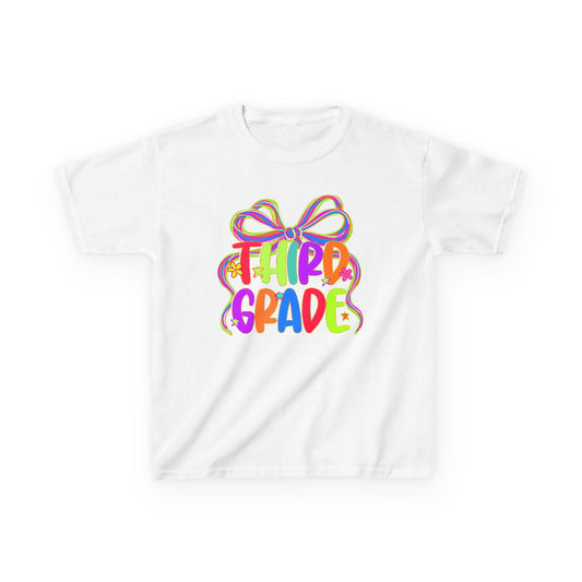 Neon Third Grade Back to School Kids Tee